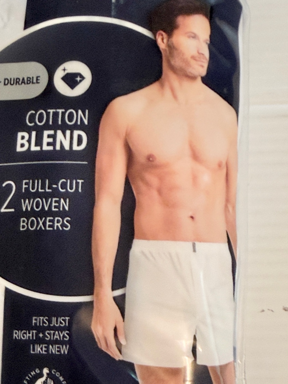 New Jockey 2 Pack Big Men's Full Cut Woven Boxers 4XL